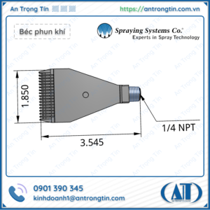 Béc phun khí WindJet AA727-1/4-SS-15