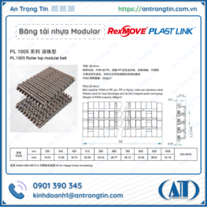 Băng tải nhựa Modular RexMOVE Plast Link