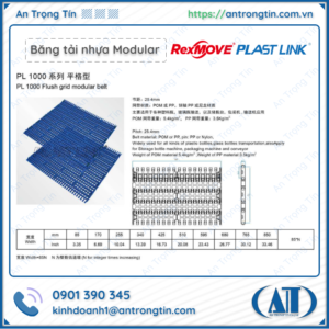 Băng tải nhựa Modular RexMOVE Plast Link