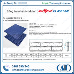 Băng tải nhựa Modular RexMOVE Plast Link
